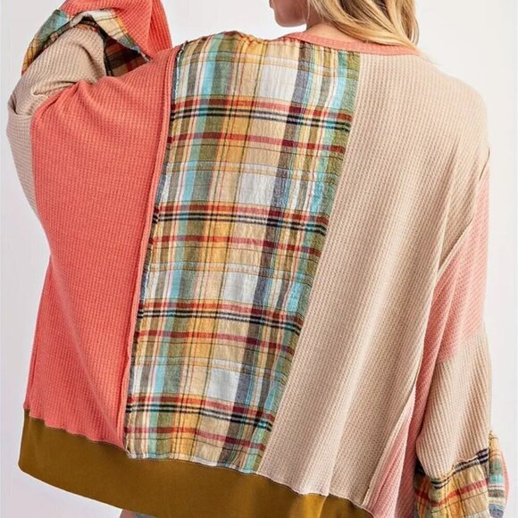 Appliqued Floral Lightweight Oversized Sweatshirt Size Large NWOT - Picture 3 of 16